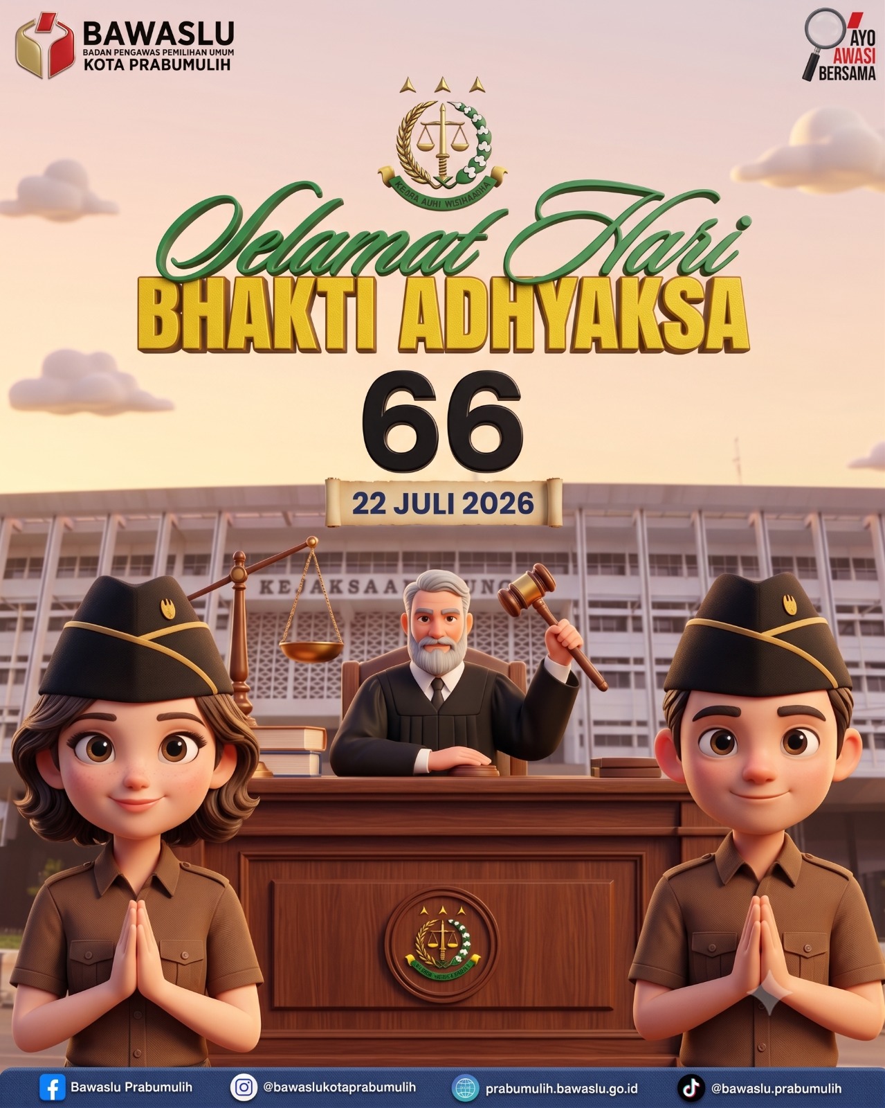 Hari Bhakti Adhyaksa diperingati setiap 22 Juli, bertepatan dengan momentum historis ketika Kejaksaan ditetapkan sebagai lembaga yang berdiri sendiri melalui Keputusan Presiden Nomor 204 Tahun 1960, terpisah dari Departemen Kehakiman. Peristiwa tersebut menjadi tonggak penting dalam perjalanan Kejaksaan Republik Indonesia sebagai institusi yang mandiri dalam menjalankan fungsi penuntutan dan penegakan hukum. Sejak saat itu, Hari Bhakti Adhyaksa tidak hanya menjadi peringatan seremonial, tetapi juga simbol d