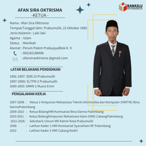 BIODATA KETUA BAWASLU 