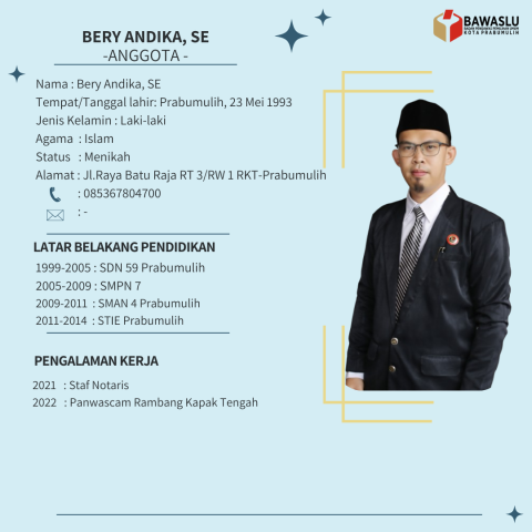 BIODATA ANGGOTA BAWASLU