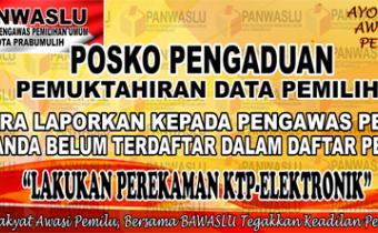 POSKO PENGADUAN PEMUKTAHIRAN DATA PEMILIH PANWASLU KOTA PRABUMULIH SIAP MENERIMA LAPORAN