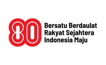 Simbol persatuan tersirat dalam logo HUT ke-80 RI yang terdiri dari tiga unsur utama yang mencerminkan arah perjalanan Indonesia. 